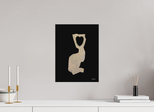 30 x 40 cm, Leinwandprint, matt, ohne Rahmen "Heart in head" - Leinwandprint