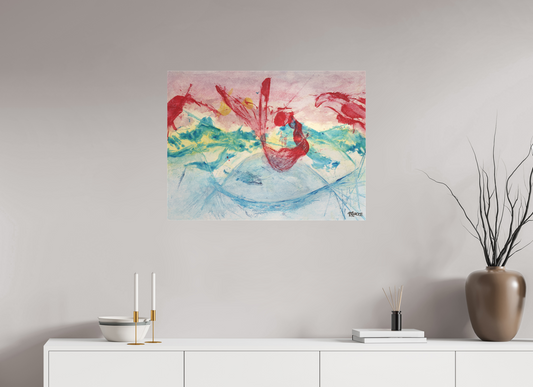 80 x 60 cm, Leinwandprint, matt, ohne Rahmen "Mermaid in Company" - Canvasprint
