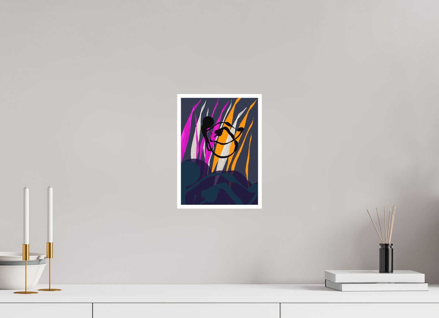 20 x 27,8 cm, Fine Art Print, 1 cm Weißrand "Octopus Leaving" - Fine Art Print