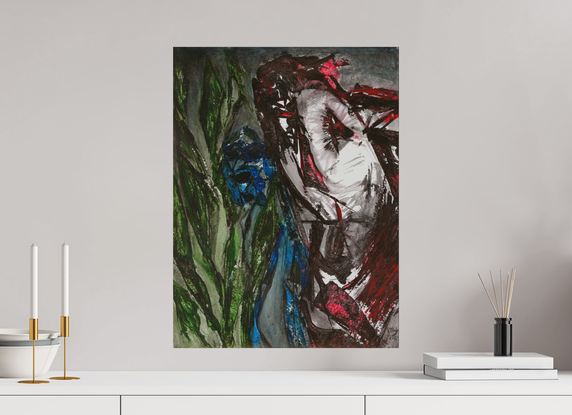 45 x 60 cm, Fine Art Print, ohne Weißrand "Angst" - Kunstdruck