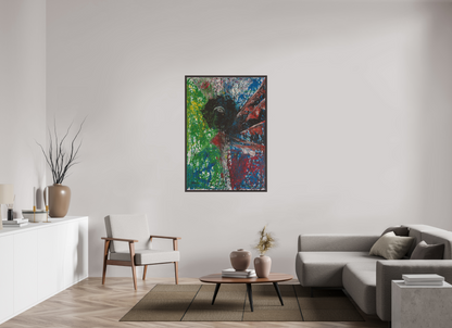 90 x 129,4 cm, Leinwandprint, matt, Erle braun "Mumbling angel" - Canvasprint