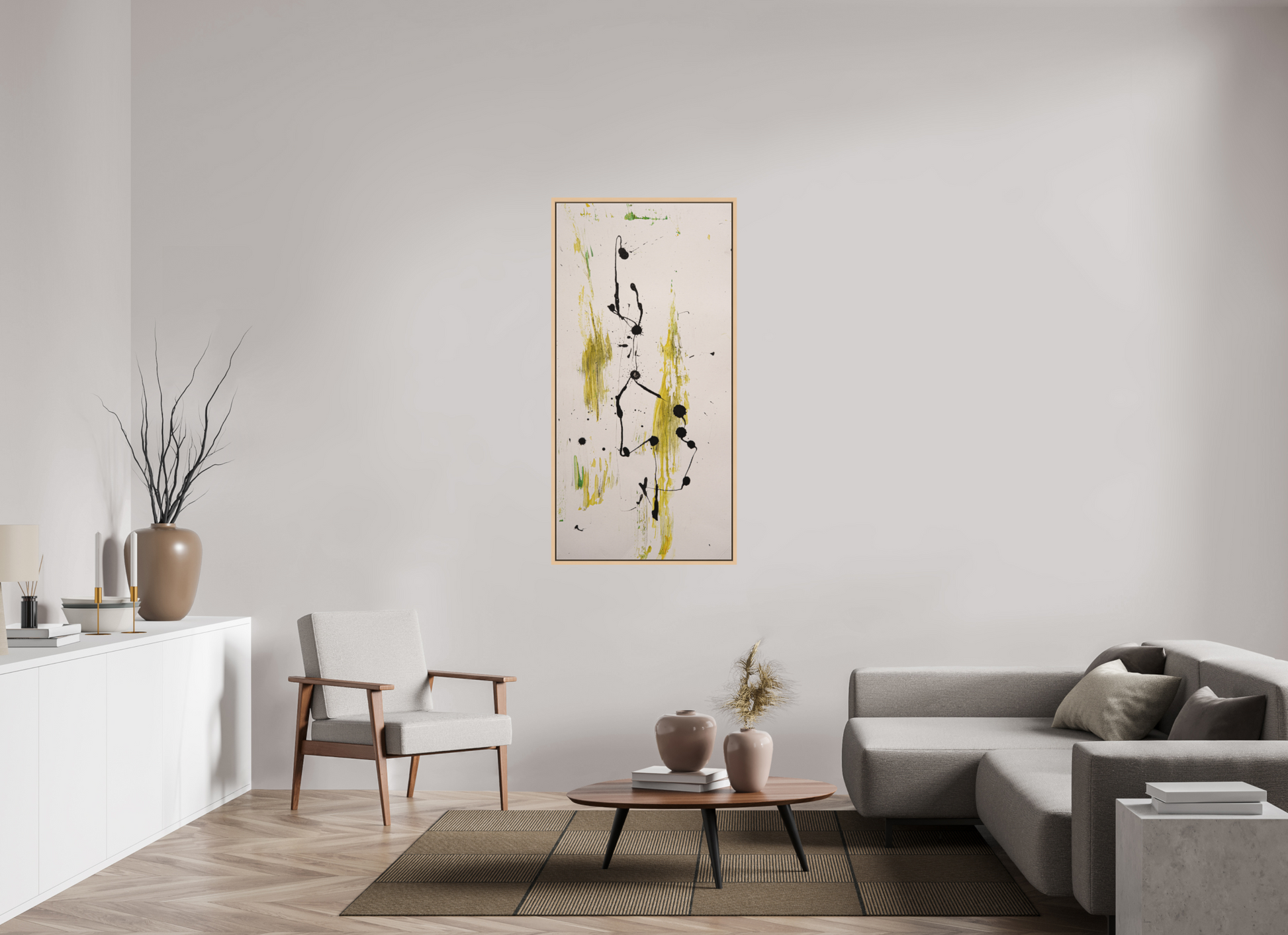 70 x 143,6 cm, Leinwandprint, matt, Ahorn natur "Drehen und wenden" - Canvasprint