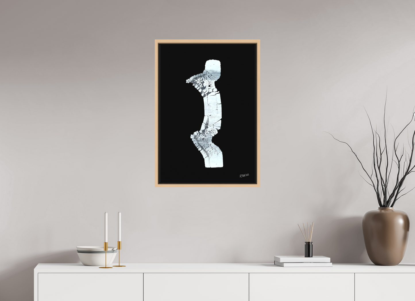 50 x 72,2 cm, Leinwandprint, matt, Ahorn natur "Zebraman/Dreamman" - Leinwandprint