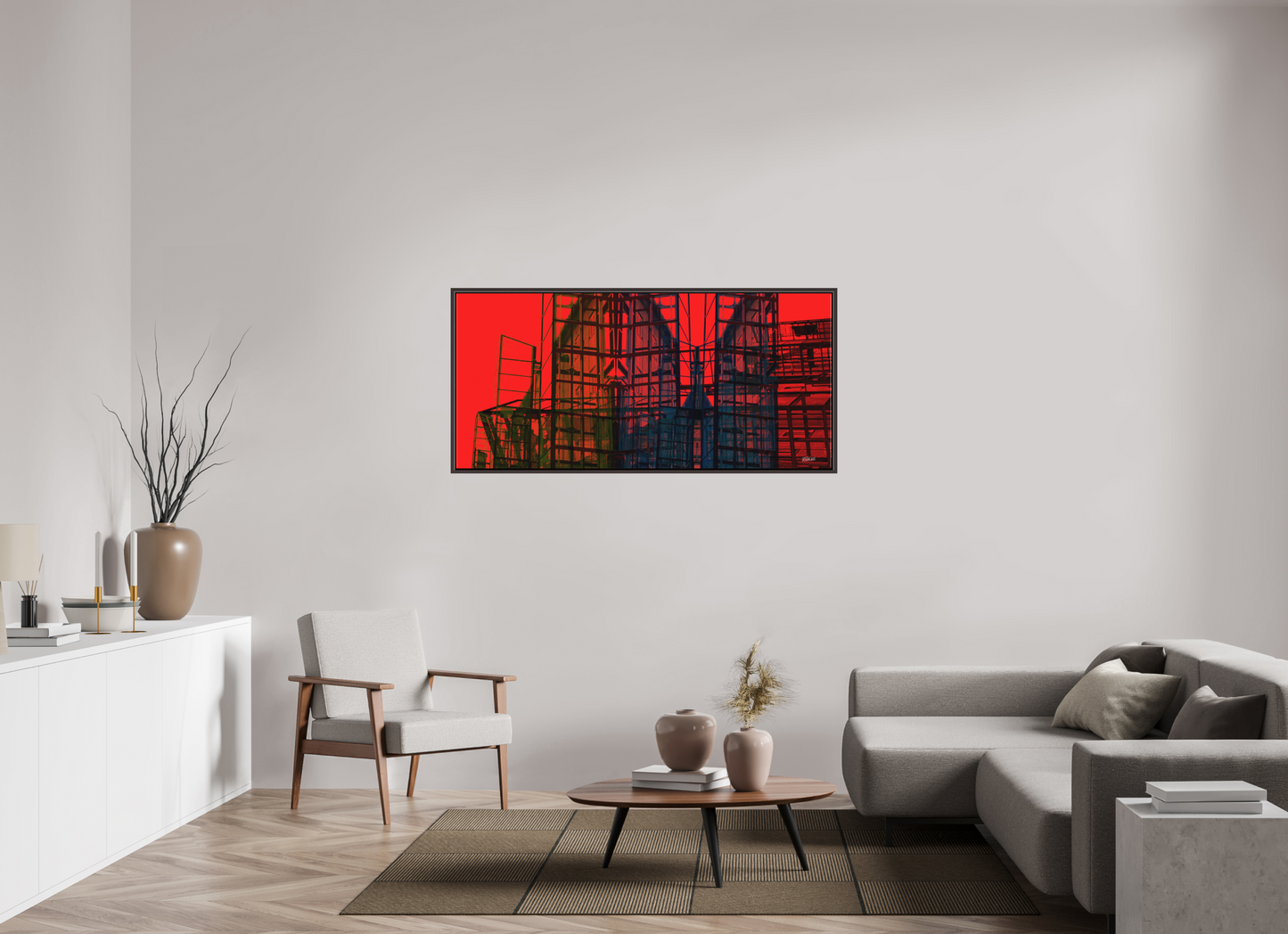 151,6 x 70 cm, Leinwandprint, matt, Erle braun "Skeleton Mountain (wide)" - Leinwandprint