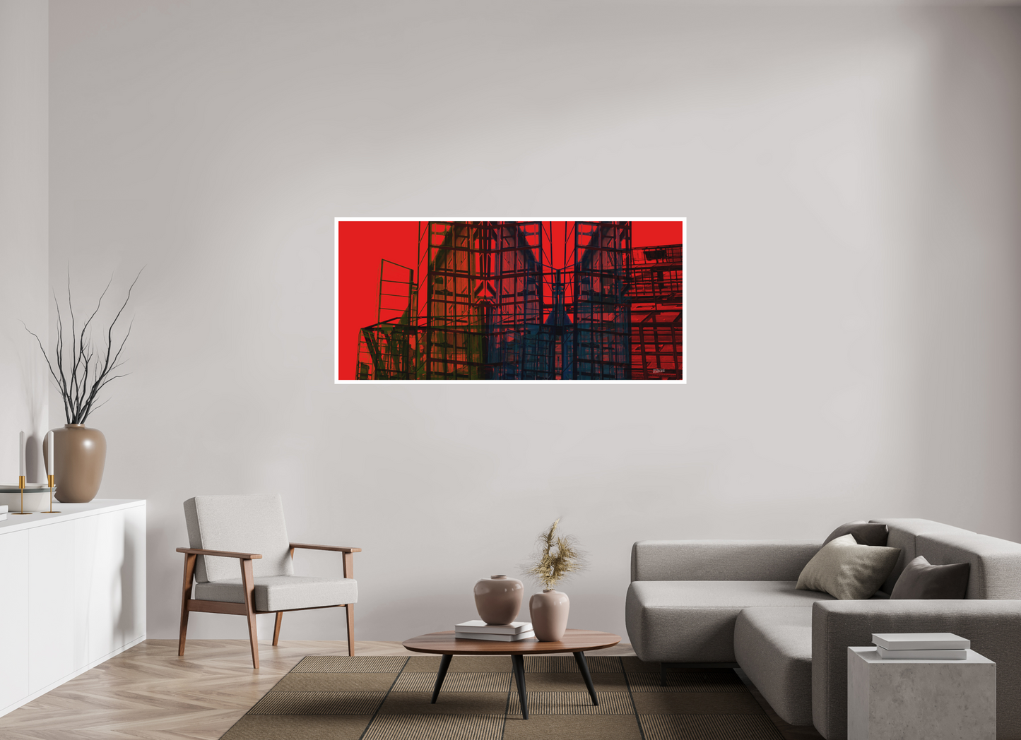 173,2 x 80 cm, Fine Art Print, 2 cm Weißrand "Skeleton Mountain (wide)" - Fine Art Print