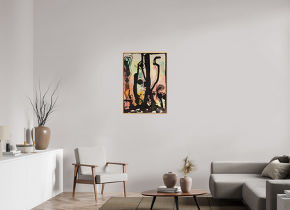 DIN A1 (59,4 x 84,1 cm), Leinwandprint, matt, Ahorn natur "Cactus garden" - Canvasprint