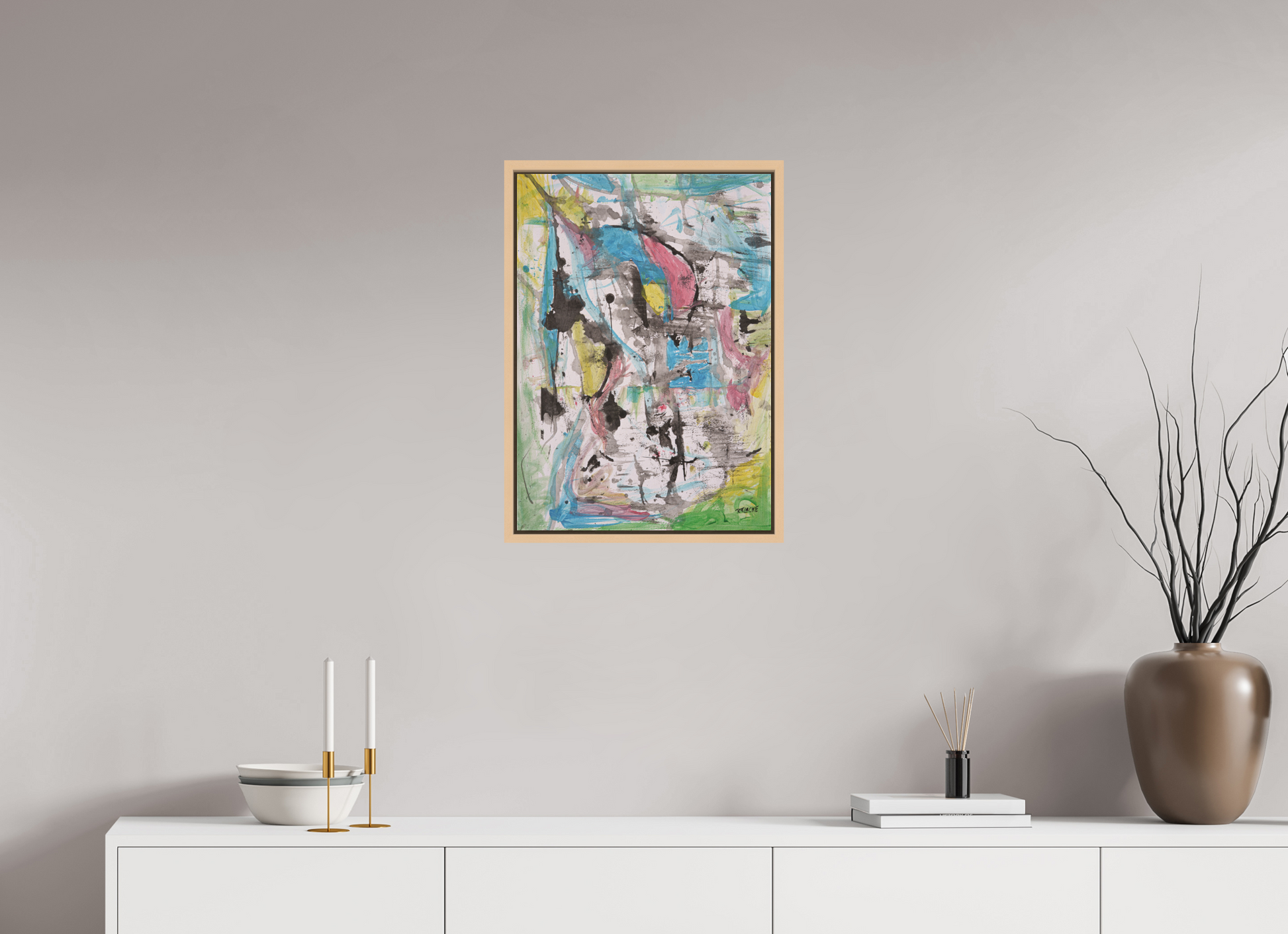 DIN A2 (42 x 59,4 cm), Leinwandprint, matt, Ahorn natur "Swordfish" - Canvasprint