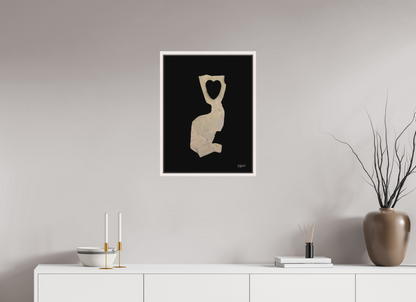 45 x 60 cm, Leinwandprint, matt, Ahorn weiß "Heart in head" - Leinwandprint