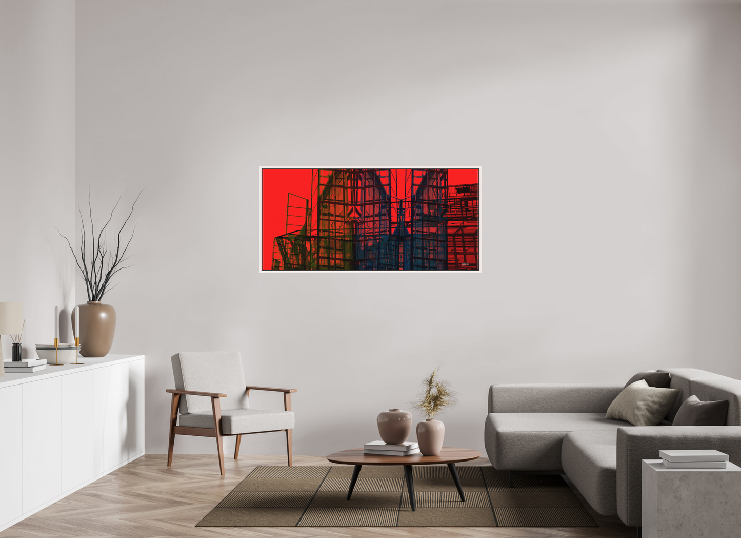151,6 x 70 cm, Leinwandprint, matt, Ahorn weiß "Skeleton Mountain (wide)" - Leinwandprint