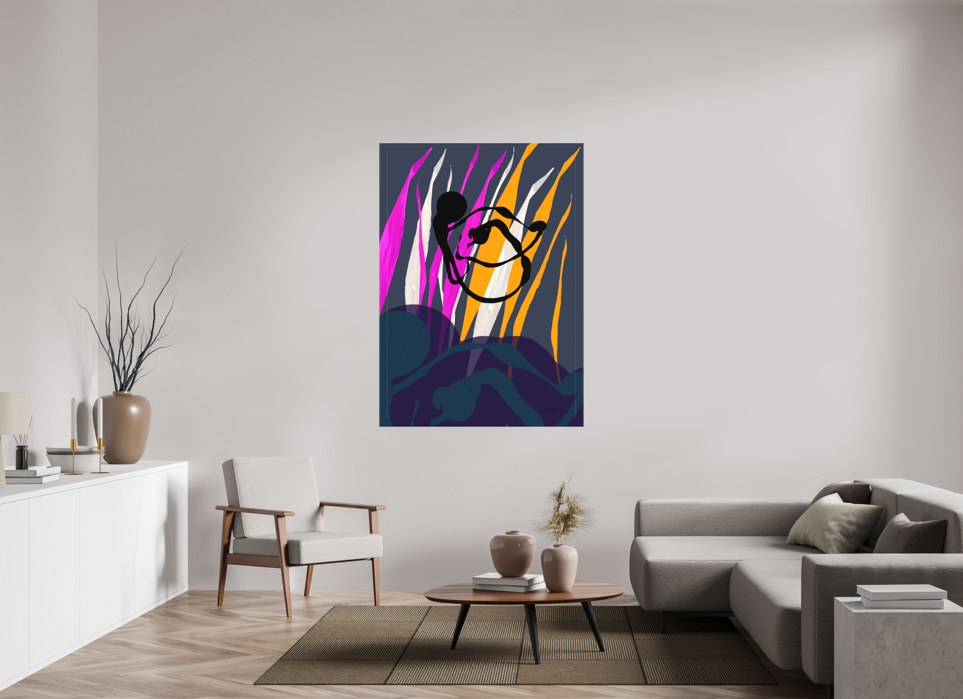 110 x 152,8 cm, Leinwandprint, matt, ohne Rahmen "Octopus Leaving" - Leinwandprint