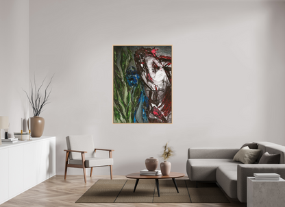 105 x 140 cm, Leinwandprint, matt, Ahorn natur "Angst" - Leinwanddruck