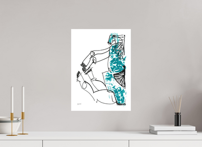 DIN A3 (29,7 x 42 cm), Fine Art Print, 2 cm Weißrand "Horse sitting" - Fine Art Print