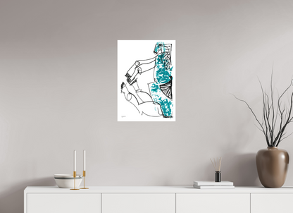 DIN A2 (42 x 59,4 cm), Fine Art Print, 1 cm Weißrand "Horse sitting" - Fine Art Print