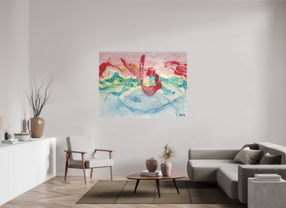 160 x 120 cm, Leinwandprint, matt, ohne Rahmen "Mermaid in Company" - Canvasprint