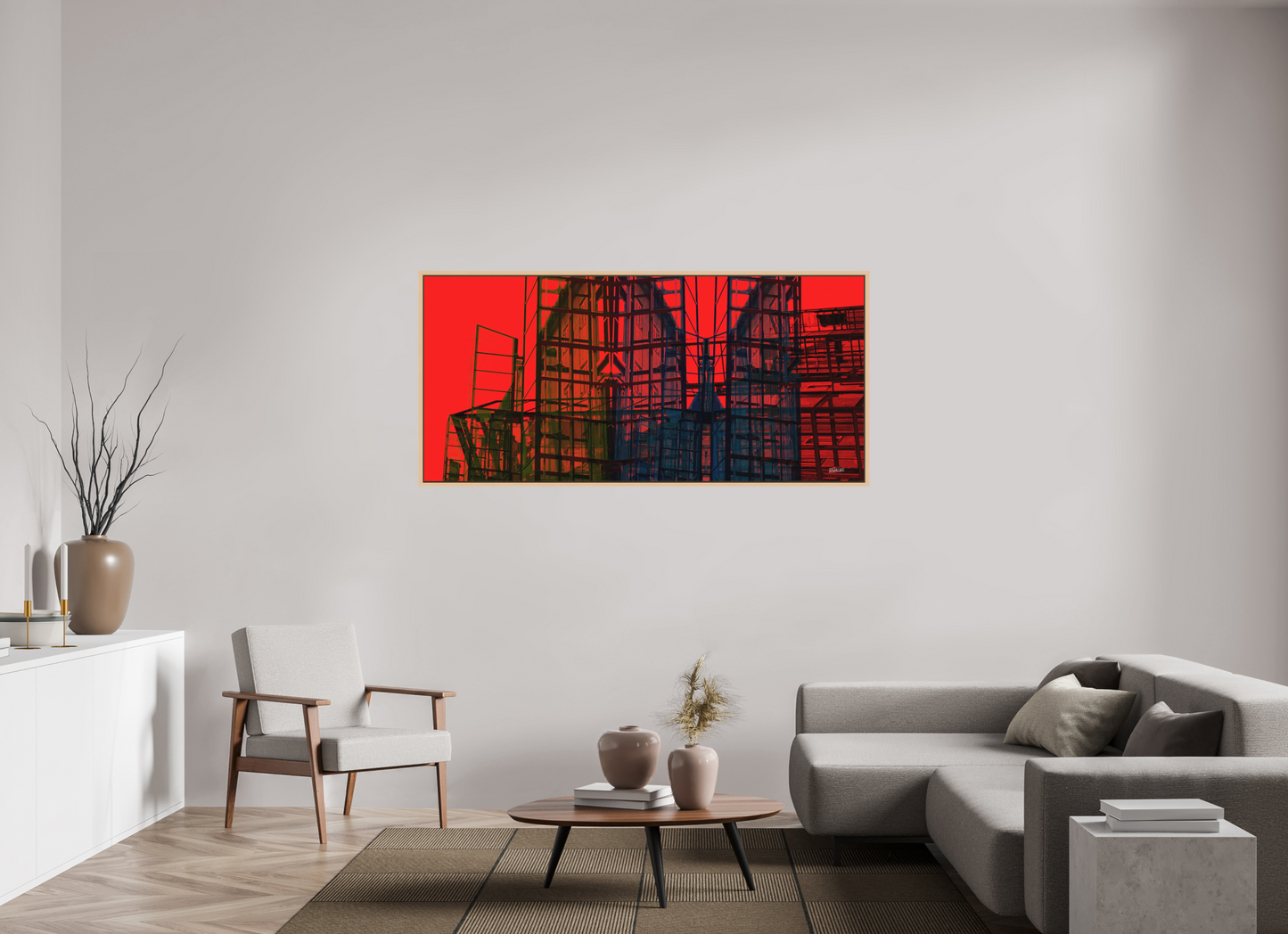 173,2 x 80 cm, Leinwandprint, matt, Ahorn natur "Skeleton Mountain (wide)" - Leinwandprint