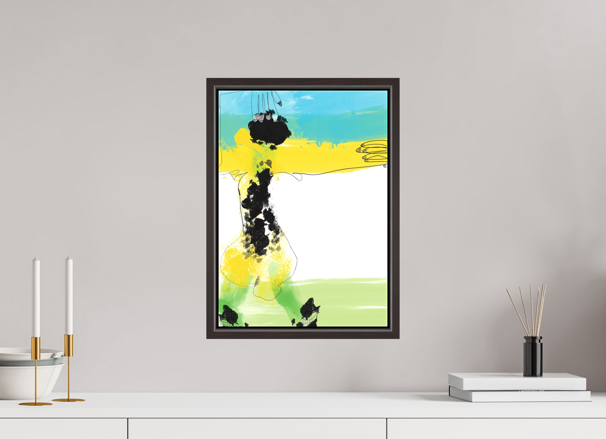DIN A3 (29,7 x 42 cm), Leinwandprint, matt, Erle braun "One more finger in the pie!" - Leinwandprint