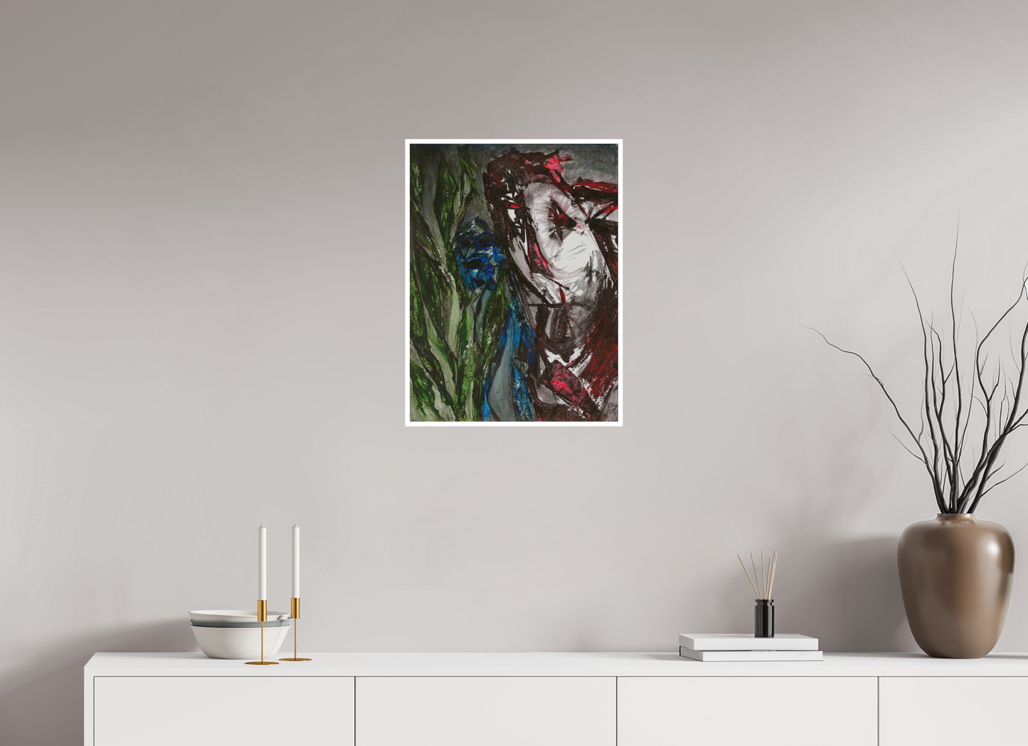 45 x 60 cm, Fine Art Print, 1 cm Weißrand "Angst" - Kunstdruck