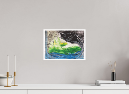 35,1 x 25 cm, Fine Art Print, 1 cm Weißrand "Fishing for YinYang" - Fine Art Print