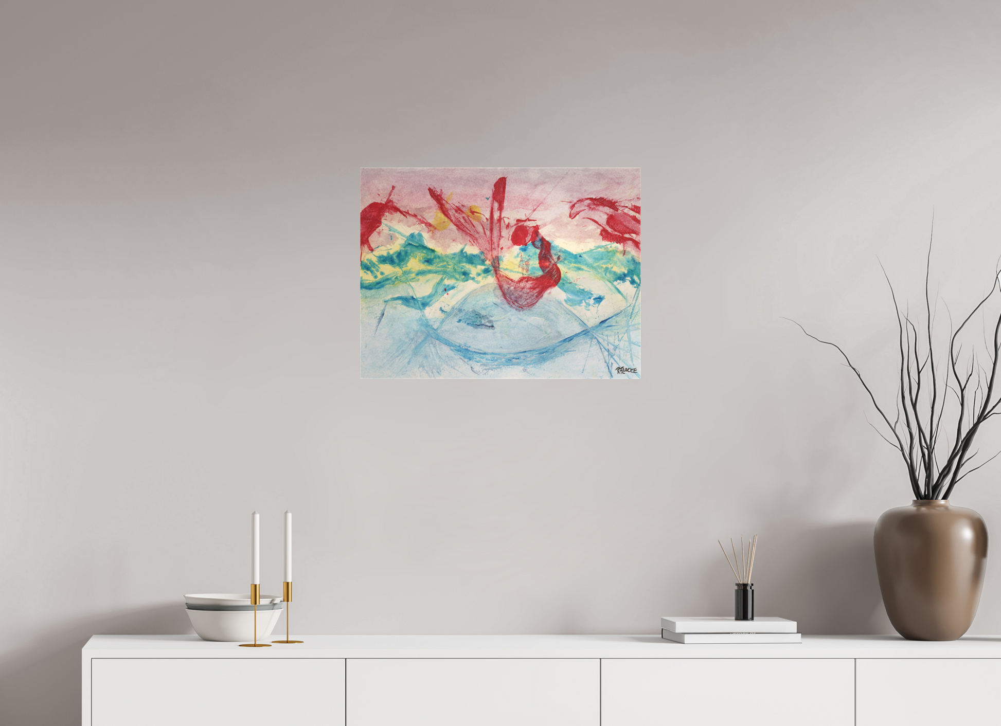 60 x 45 cm, Leinwandprint, matt, ohne Rahmen "Mermaid in Company" - Canvasprint