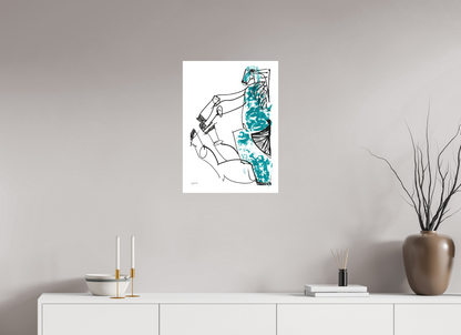 DIN A2 (42 x 59,4 cm), Fine Art Print, 2 cm Weißrand "Horse sitting" - Fine Art Print
