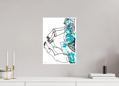 DIN A3 (29,7 x 42 cm), Leinwandprint, matt, ohne Rahmen "Horse sitting" - Canvasprint