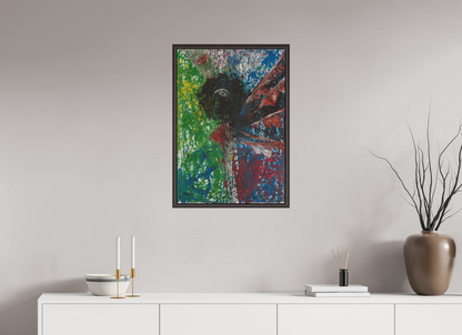 50 x 71,9 cm, Leinwandprint, matt, Erle braun "Mumbling angel" - Canvasprint