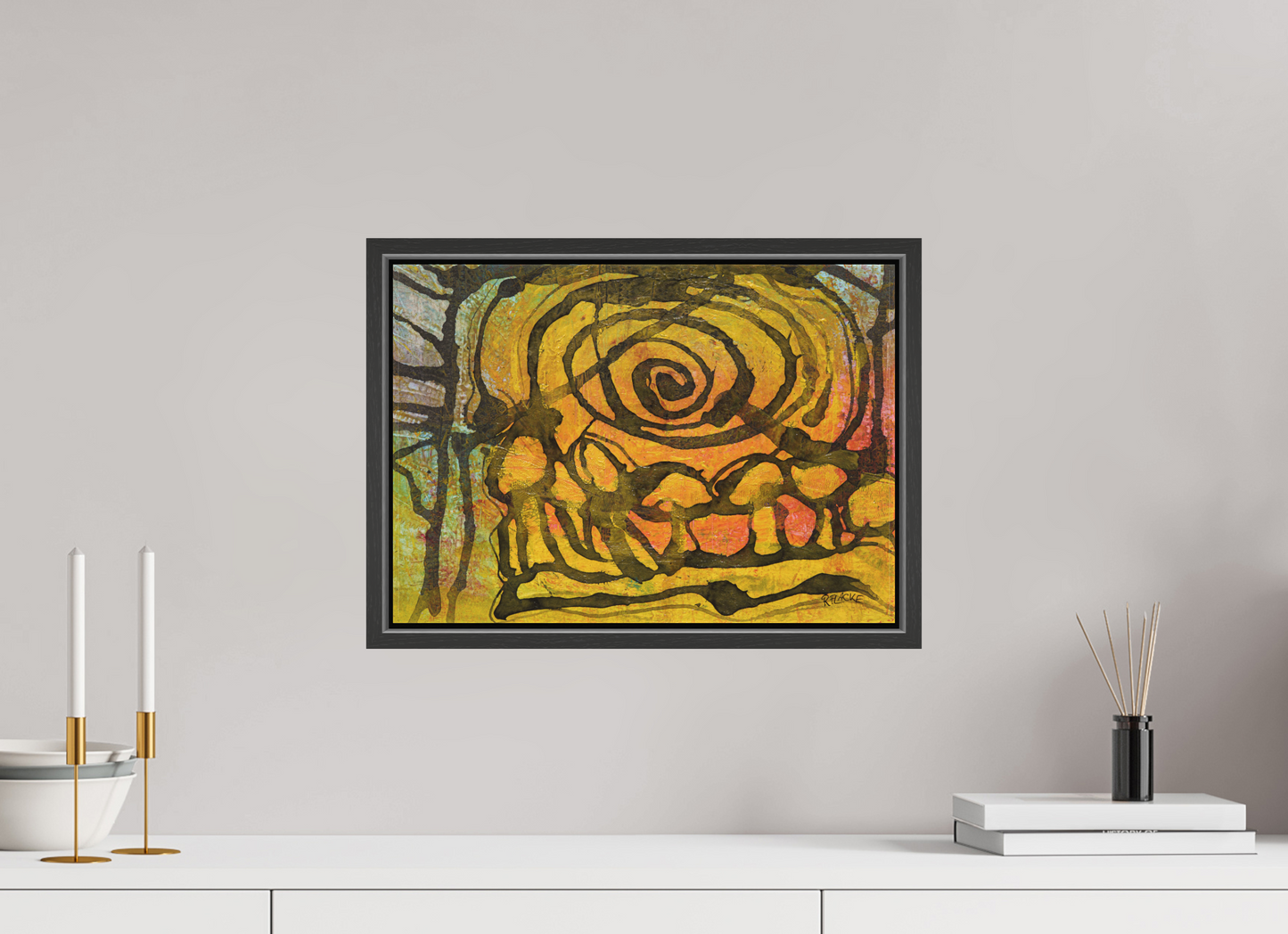DIN A3 (42 x 29,7 cm), Leinwandprint, matt, Eiche schwarz "Indian summer" - Canvasprint