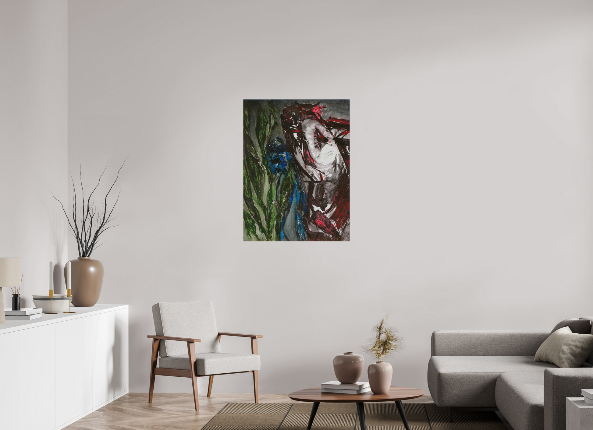75 x 100 cm, Fine Art Print, ohne Weißrand "Angst" - Kunstdruck