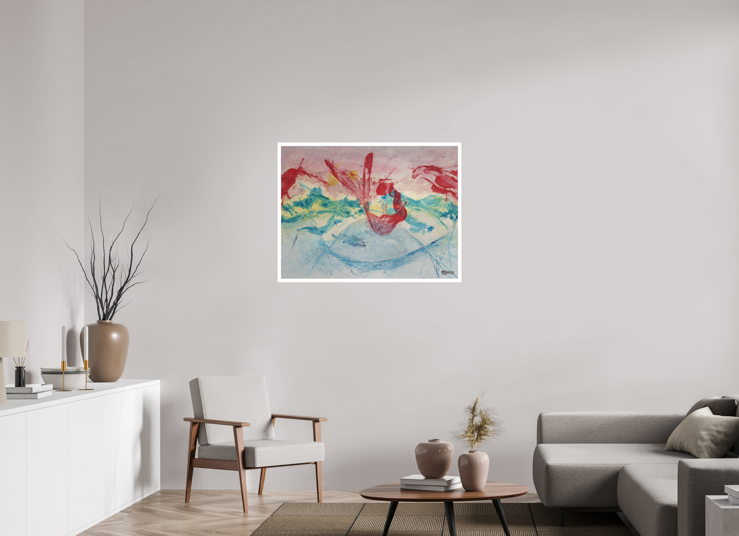 100 x 75 cm, Fine Art Print, 2 cm Weißrand "Mermaid in Company" - Fine Art Print