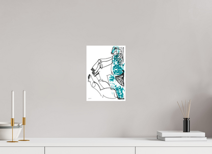 DIN A4 (21 x 29,7 cm), Fine Art Print, ohne Weißrand "Horse sitting" - Fine Art Print