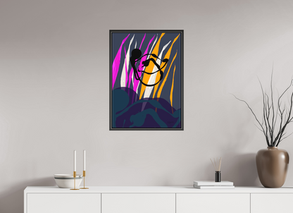 50 x 69,4 cm, Leinwandprint, matt, Eiche schwarz "Octopus Leaving" - Leinwandprint