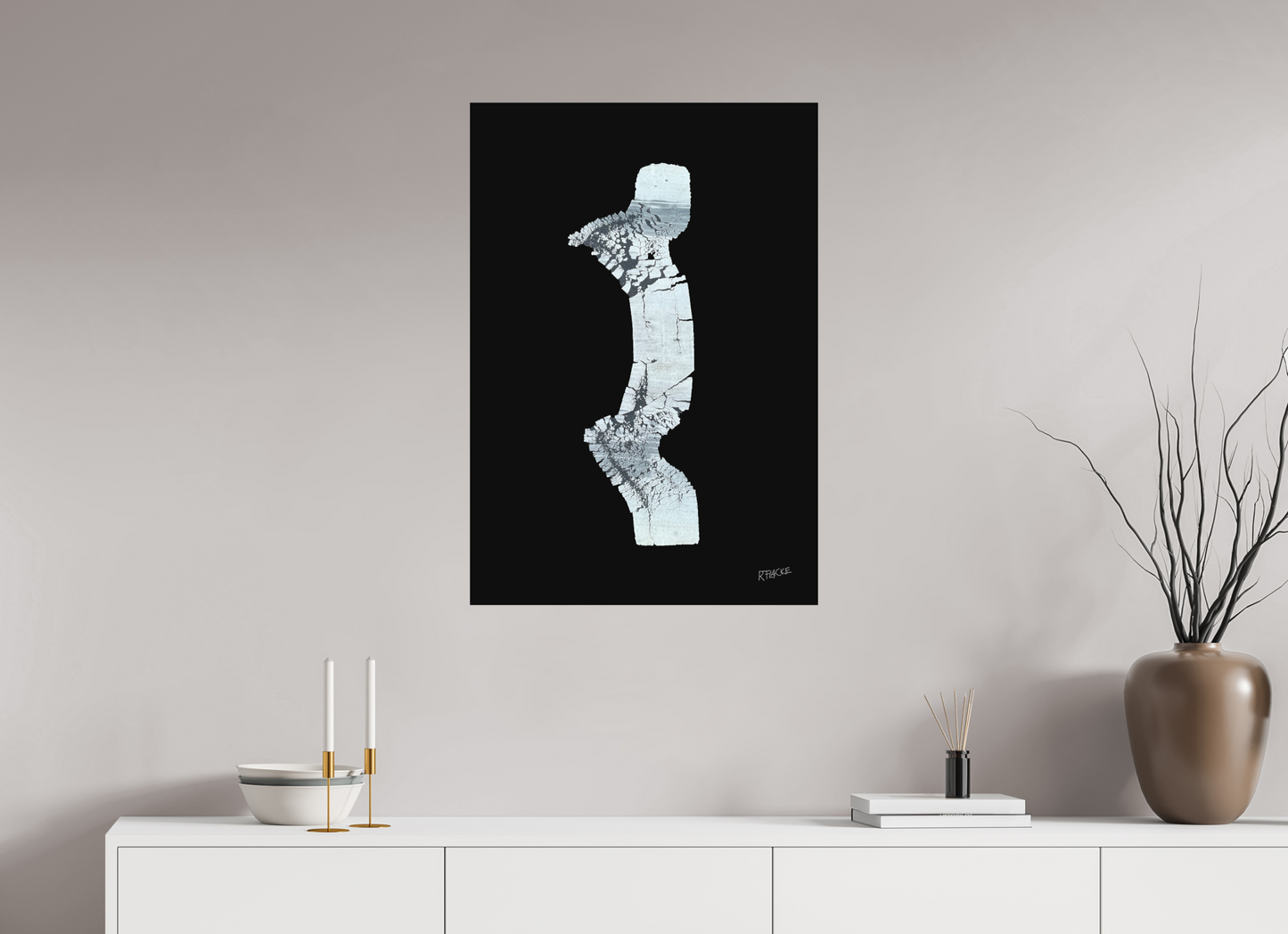 60 x 86,6 cm, Fine Art Print, ohne Weißrand "Zebramann" - Kunstdruck