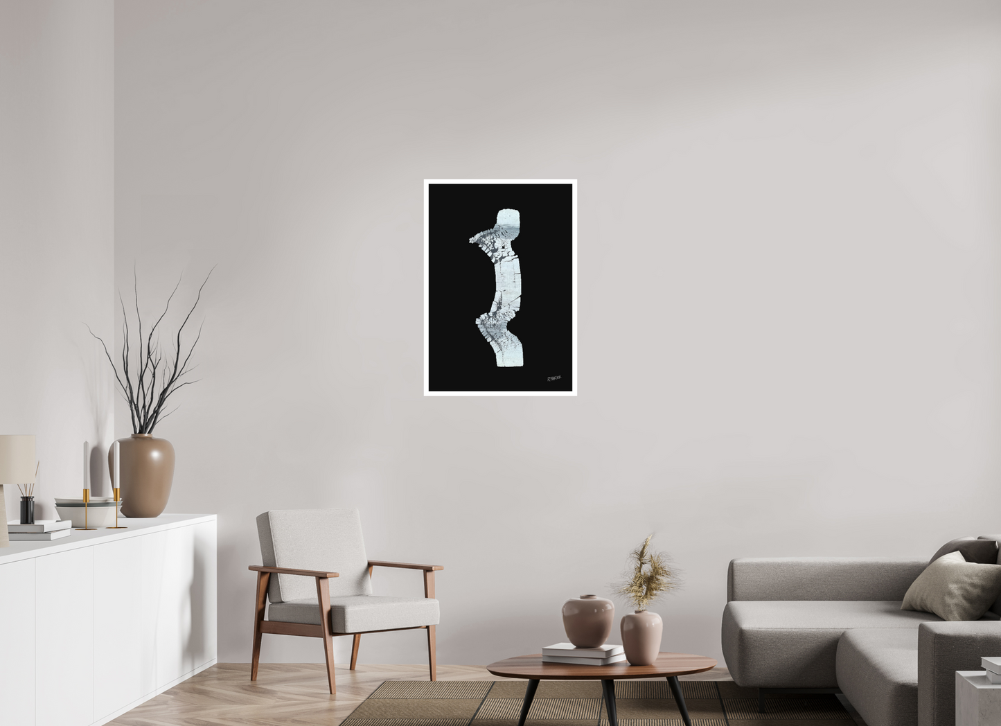 60 x 86,6 cm, Fine Art Print, 2 cm Weißrand "Zebramann" - Kunstdruck