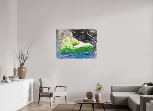 112,2 x 80 cm, Fine Art Print, ohne Weißrand "Fishing for YinYang" - Fine Art Print