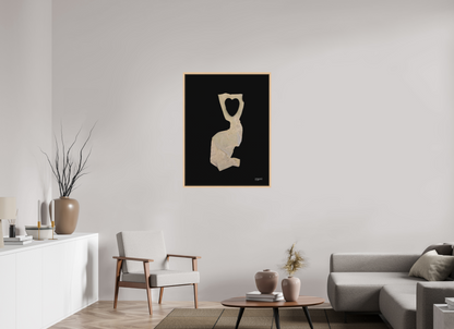 75 x 100 cm, Leinwandprint, matt, Ahorn natur "Heart in head" - Leinwandprint