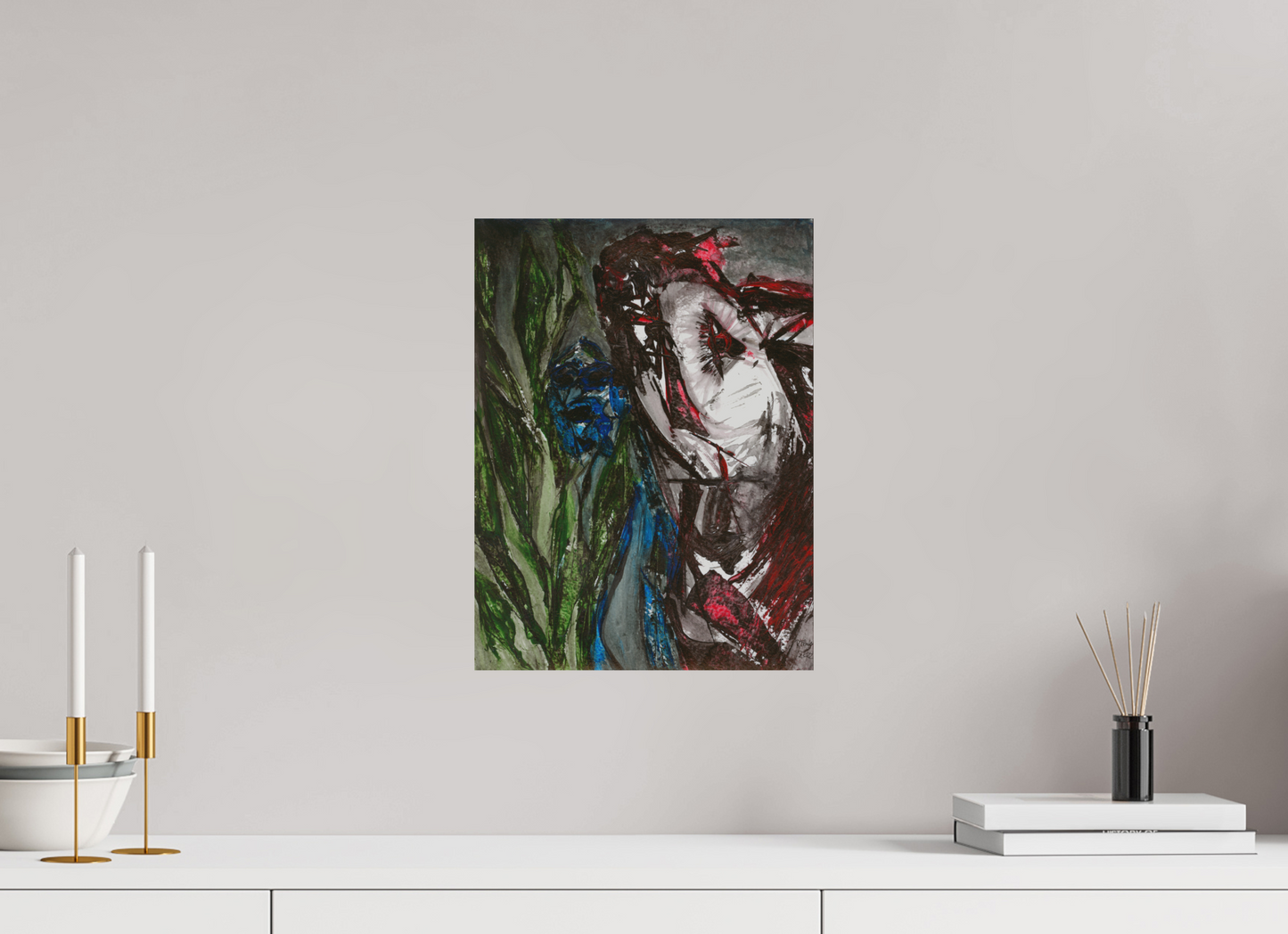 30 x 40 cm, Fine Art Print, ohne Weißrand "Angst" - Kunstdruck