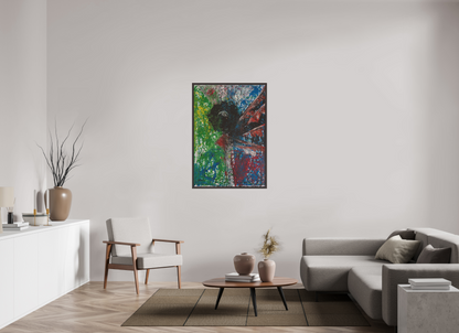 80 x 115 cm, Leinwandprint, matt, Erle braun "Mumbling angel" - Canvasprint