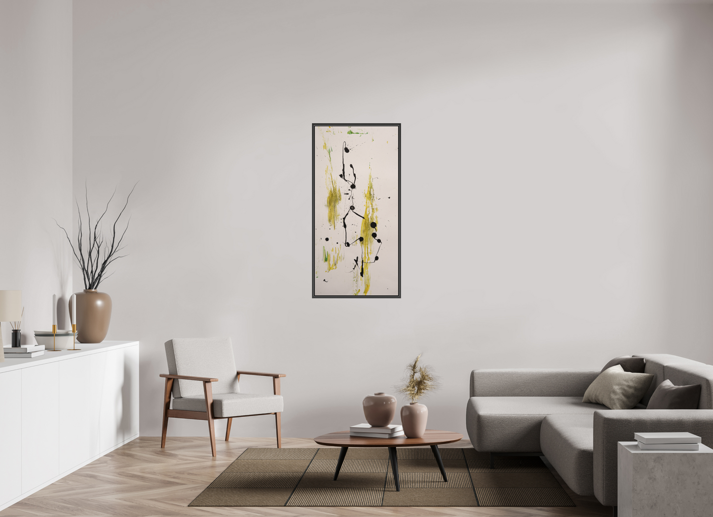 60 x 123,1 cm, Leinwandprint, matt, Eiche schwarz "Drehen und wenden" - Canvasprint