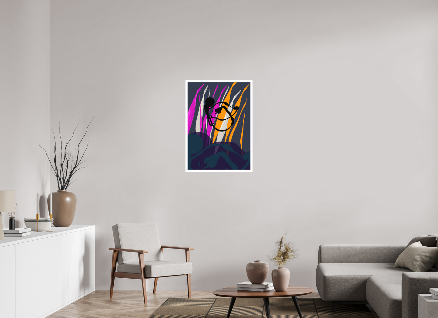 60 x 83,3 cm, Fine Art Print, 2 cm Weißrand "Octopus Leaving" - Fine Art Print