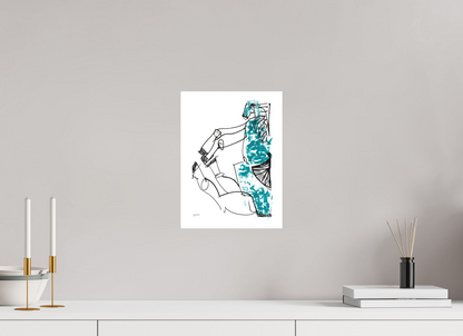 DIN A4 (21 x 29,7 cm), Fine Art Print, 2 cm Weißrand "Horse sitting" - Fine Art Print