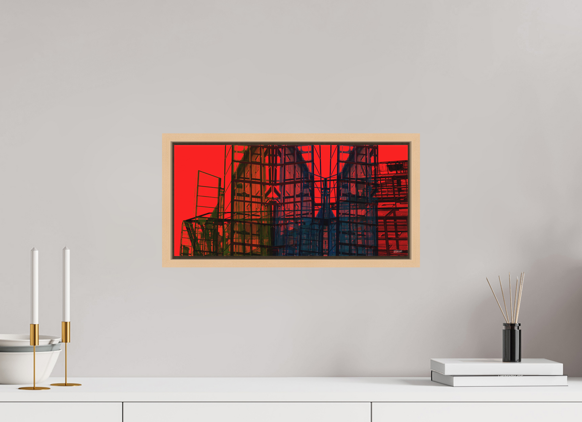 43,3 x 20 cm, Leinwandprint, matt, Ahorn natur "Skeleton Mountain (wide)" - Leinwandprint