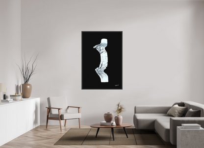 100 x 144,3 cm, Leinwandprint, matt, Eiche schwarz "Zebraman/Dreamman" - Leinwandprint
