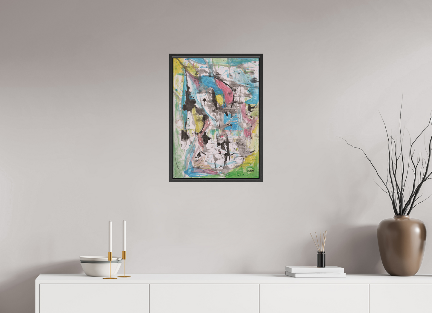 DIN A2 (42 x 59,4 cm), Leinwandprint, matt, Eiche schwarz "Swordfish" - Canvasprint