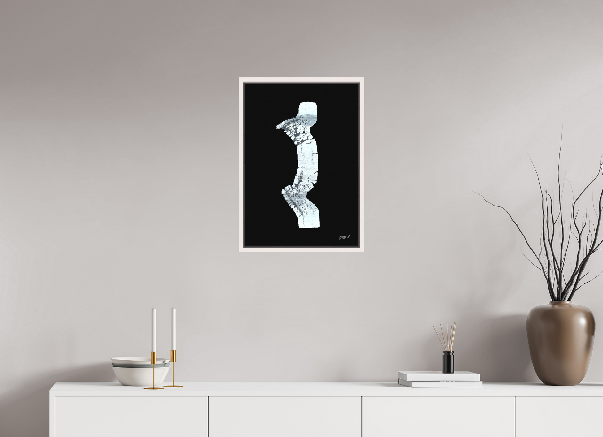 40 x 57,7 cm, Leinwandprint, matt, Ahorn weiß "Zebraman/Dreamman" - Leinwandprint