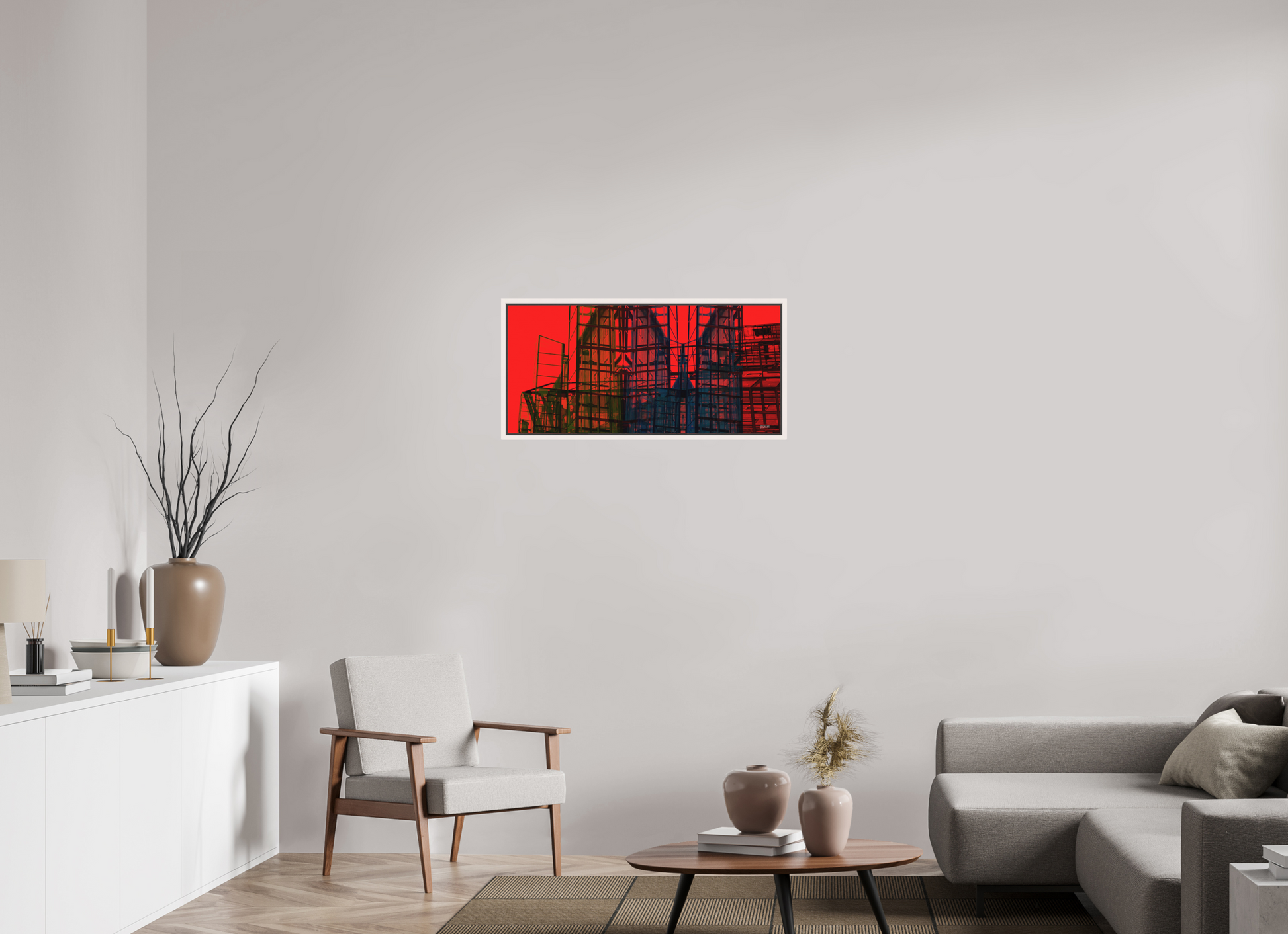 86,6 x 40 cm, Leinwandprint, matt, Ahorn weiß "Skeleton Mountain (wide)" - Leinwandprint