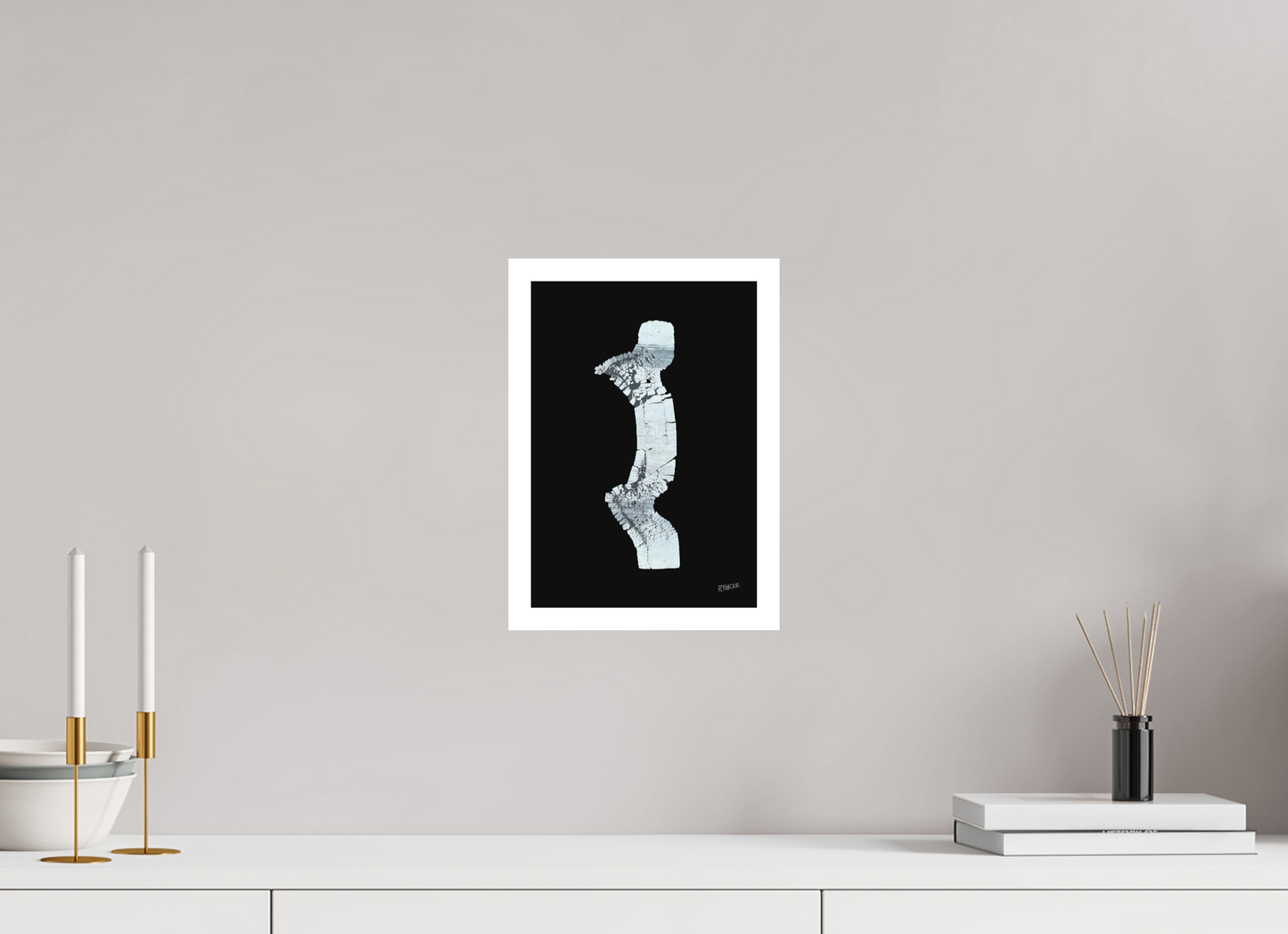 20 x 28,9 cm, Fine Art Print, 2 cm Weißrand "Zebramann" - Kunstdruck