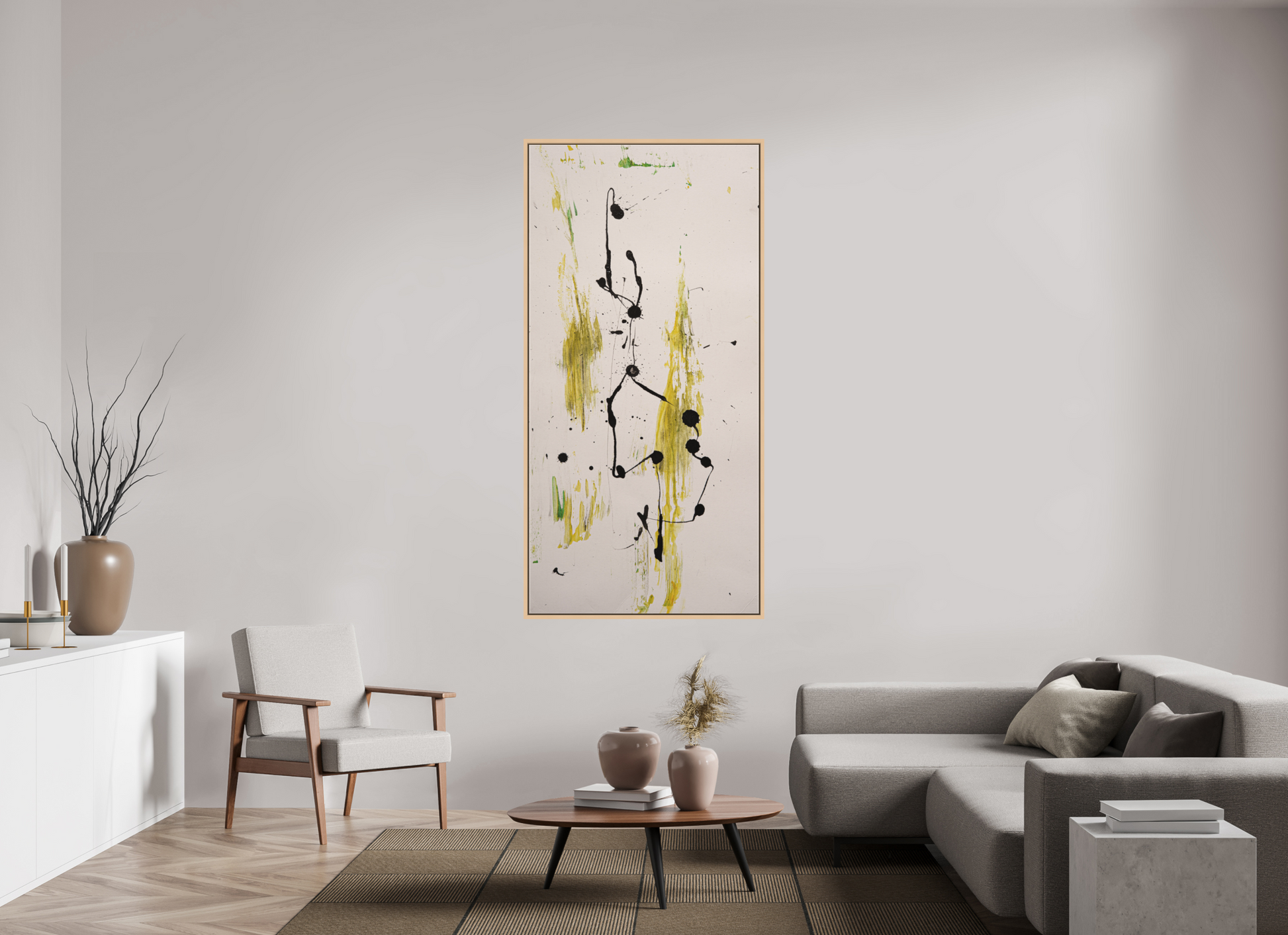 90 x 184,6 cm, Leinwandprint, matt, Ahorn natur "Drehen und wenden" - Canvasprint
