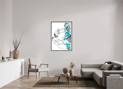 DIN A0 (84,1 x 118,9 cm), Leinwandprint, matt, Erle braun "Horse sitting" - Canvasprint