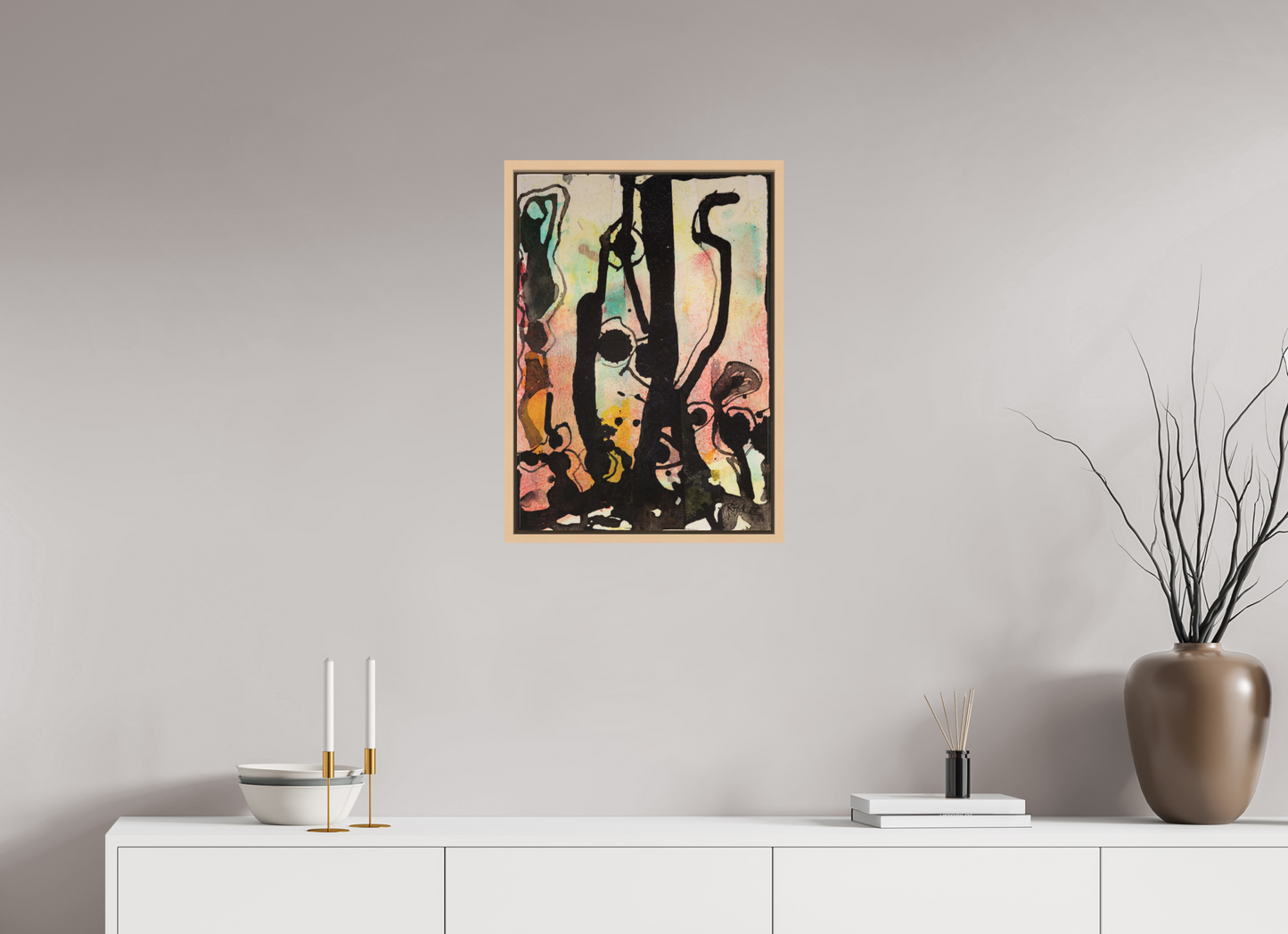DIN A2 (42 x 59,4 cm), Leinwandprint, matt, Ahorn natur "Cactus garden" - Canvasprint