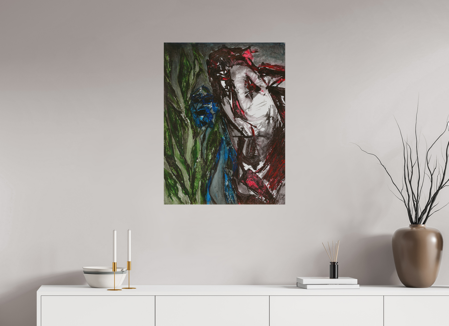 60 x 80 cm, Fine Art Print, ohne Weißrand "Angst" - Kunstdruck